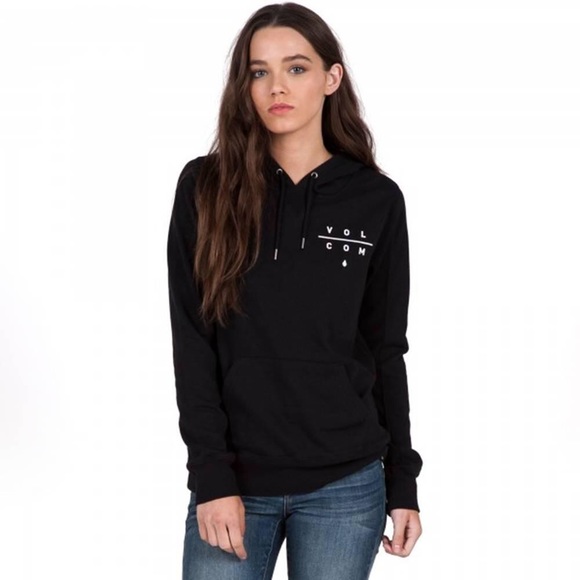 Tilly's Tops - VOLCOM BLACK HOODIE BARRE